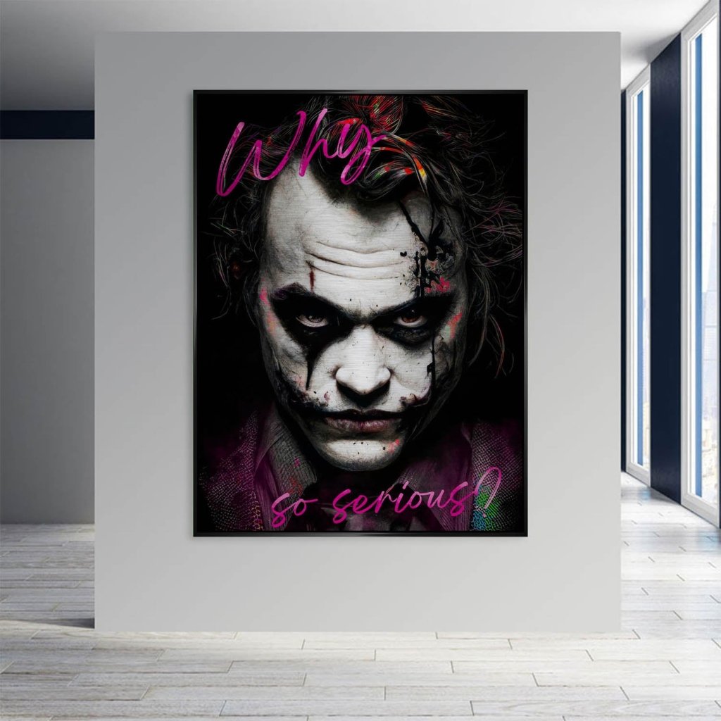 Joker Serious Style Aludibond Brush Bild INGALERIE