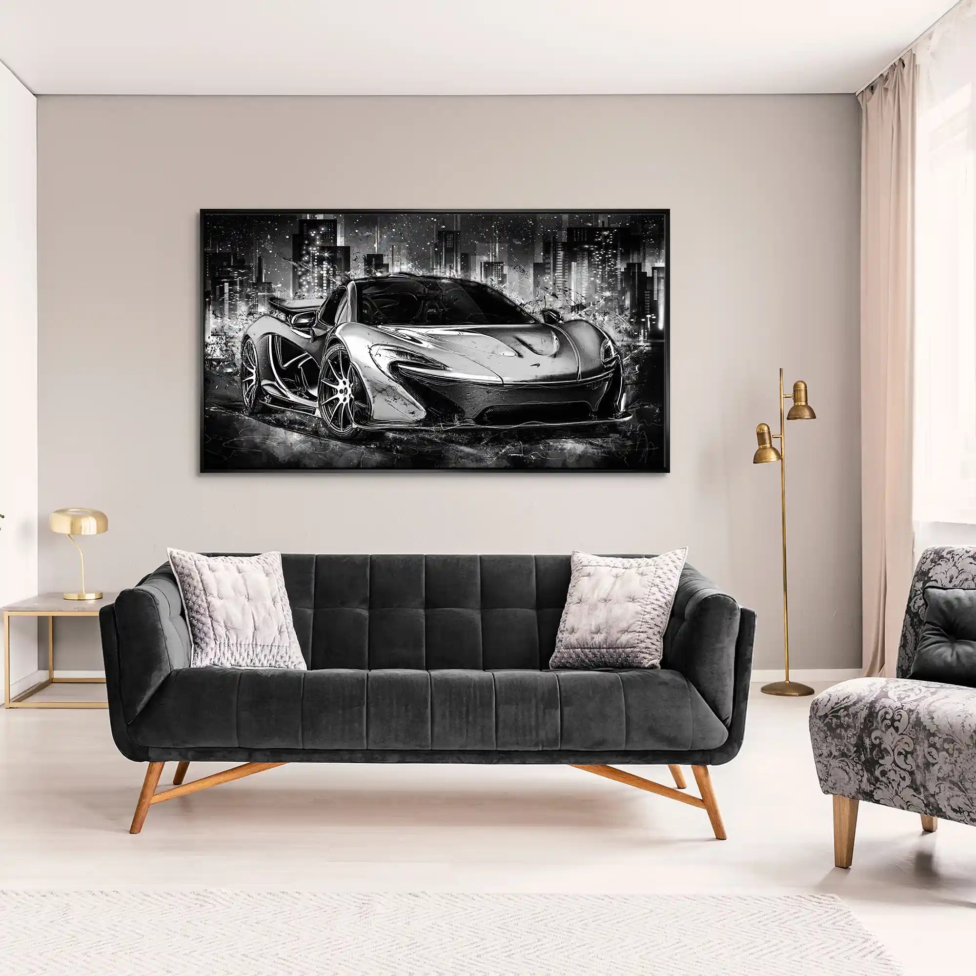 McLaren Abstrakt Black Leinwand Bild INGALERIE