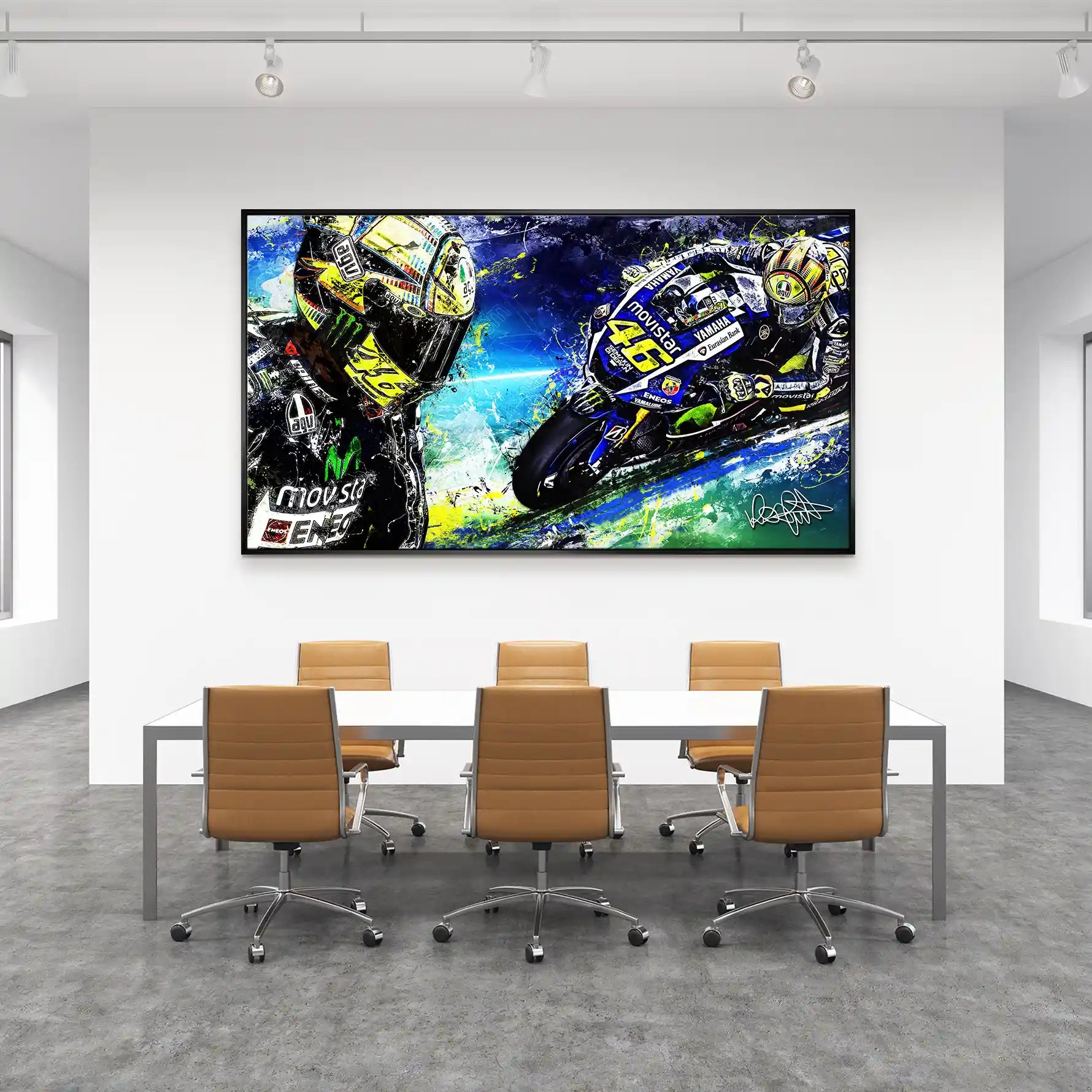 Rossi Moto Art Leinwand Bild INGALERiE