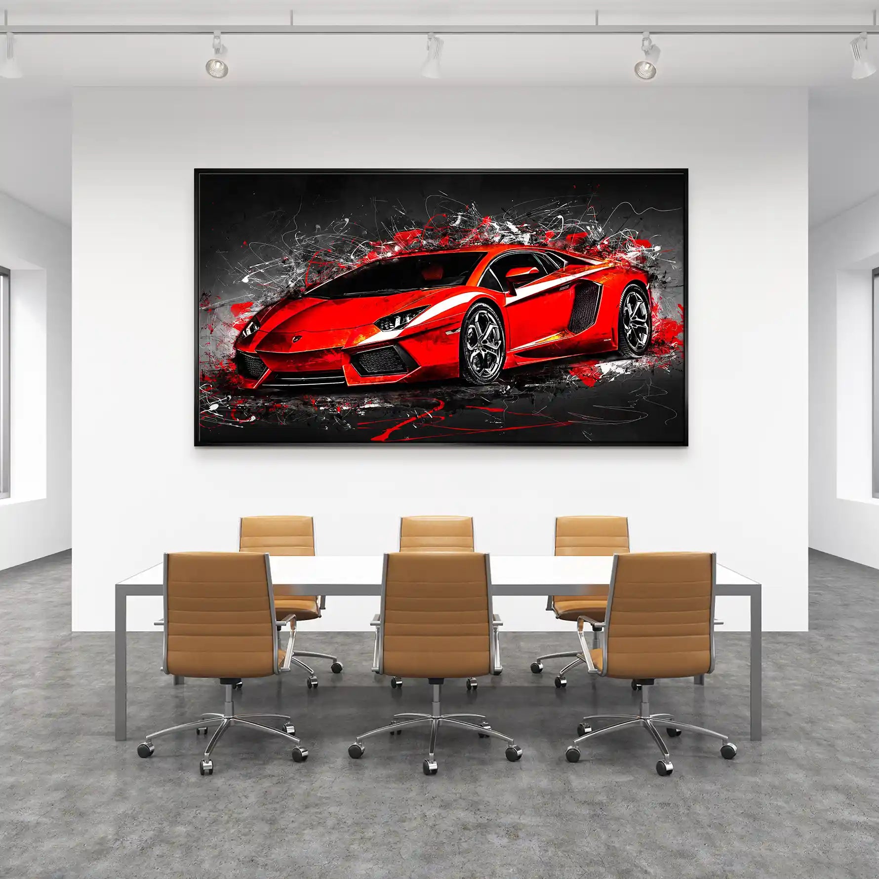 McLaren Abstrakt Rot Leinwand Bild INGALERIE