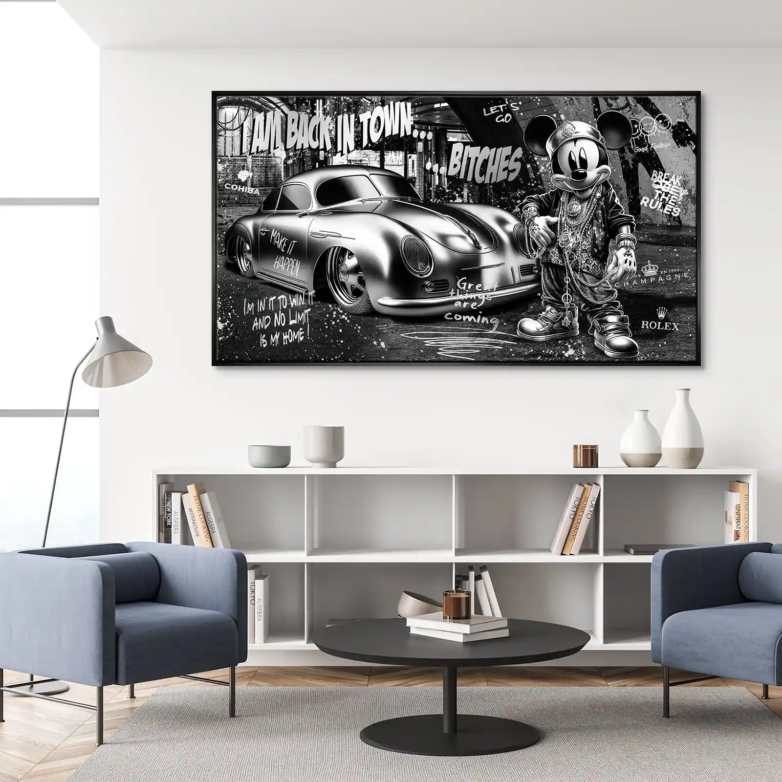 Micky Speedster 356 Pop Art Style Leinwand Bild INGALERIE