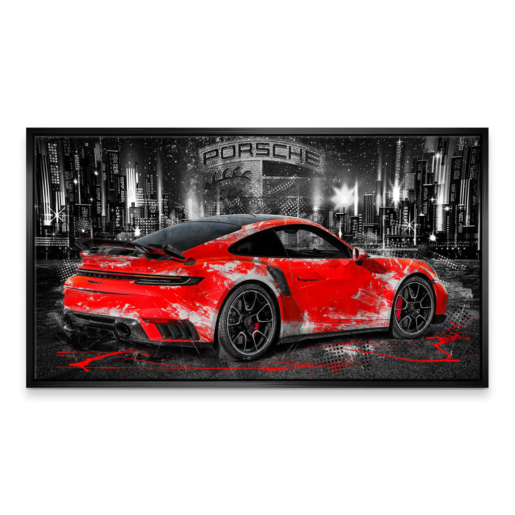 Porsche 911 Turbo Abstrakt Style Leinwand Bild INGALERIE