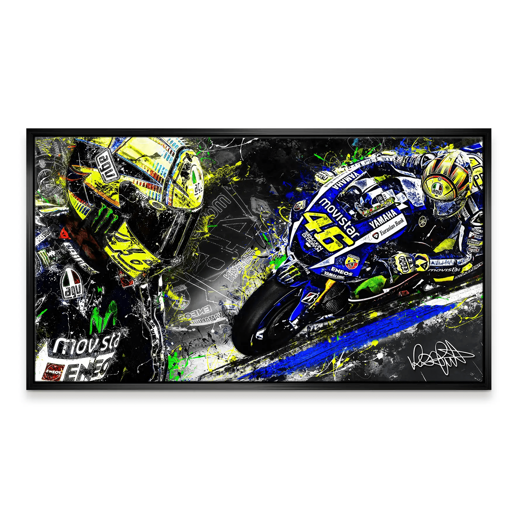 Rossi Yamaha Art Leinwand Bild INGALERiE