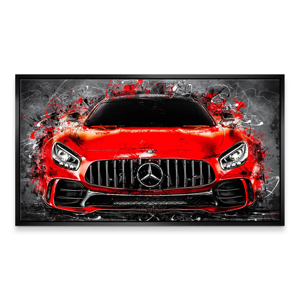 Mercedes AMG GT Abstrakt Rot Leinwand Bild INGALERIE