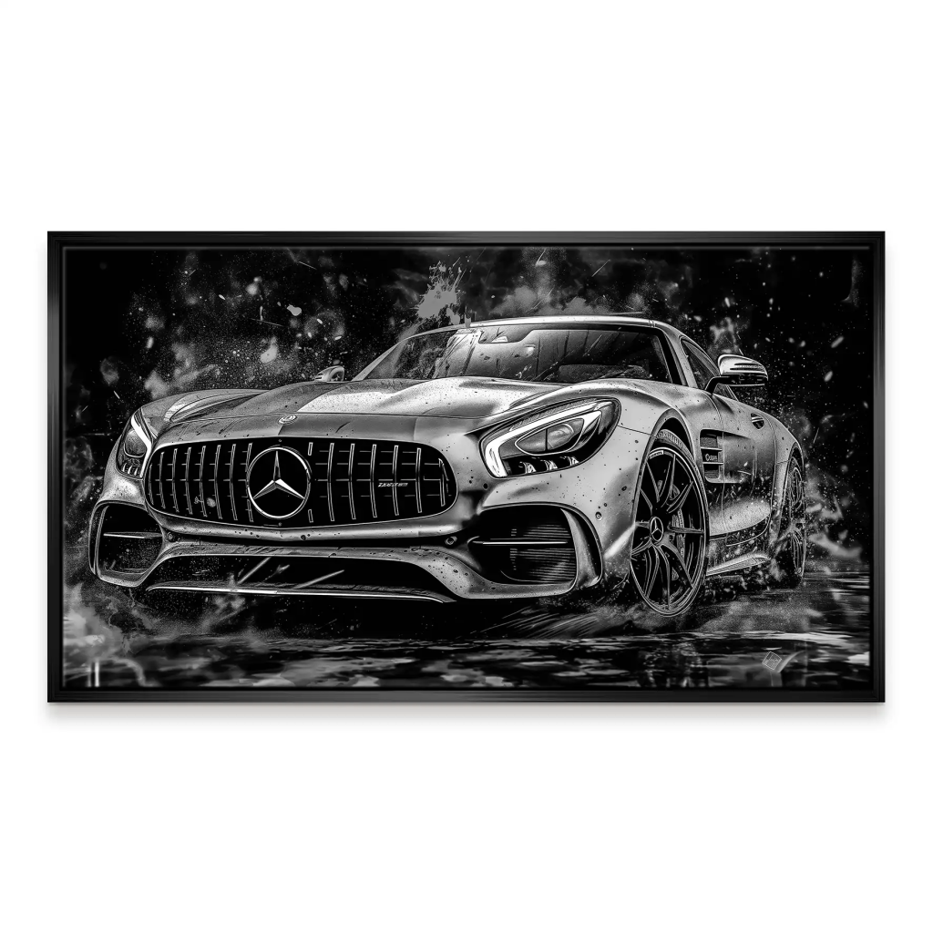 Mercedes AMG GT Dark Style Leinwand Bild INGALERIE