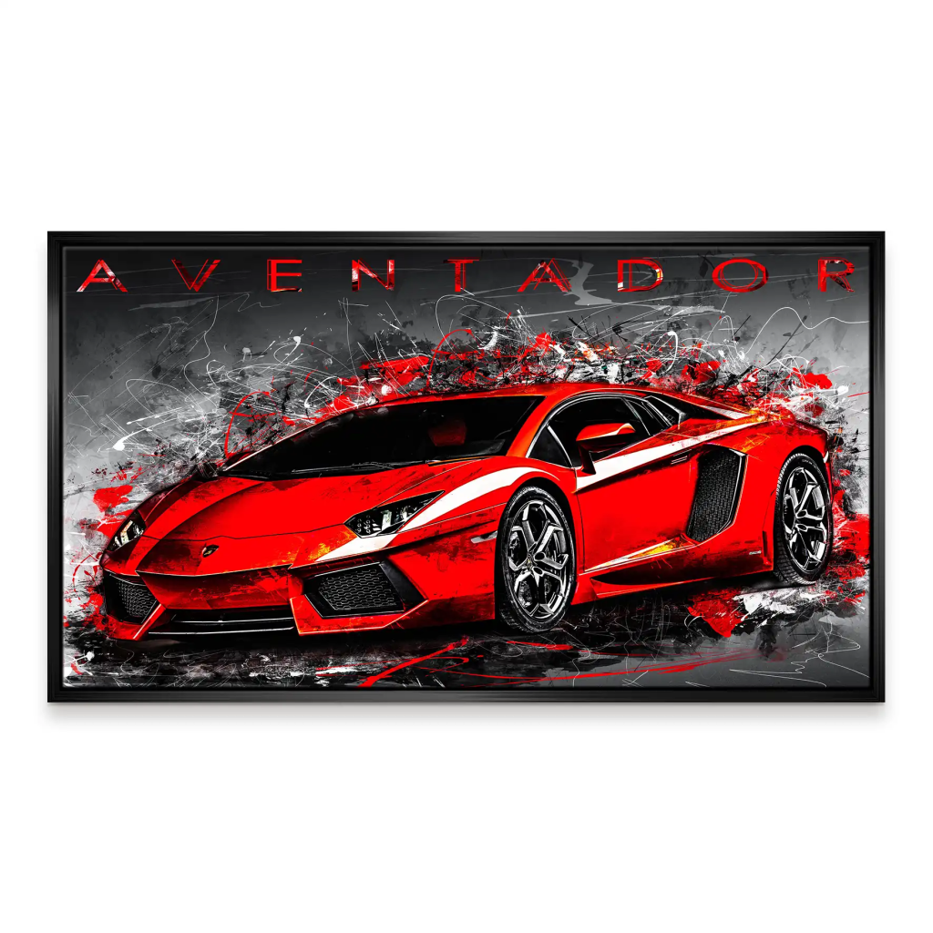 Lambo Aventador Abstrakt Leinwand Bild INGALERIE