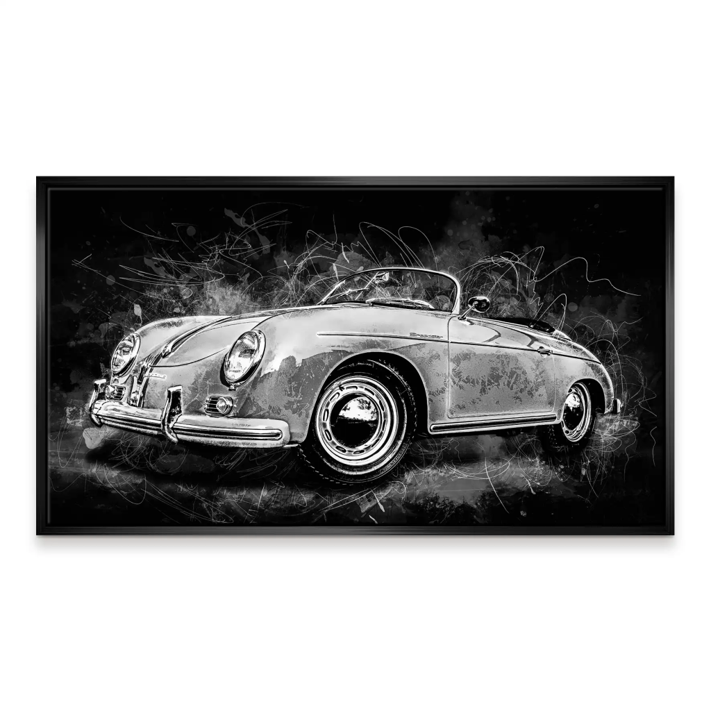 Porsche Speedster Black Style Leinwand Bild INGALERIE