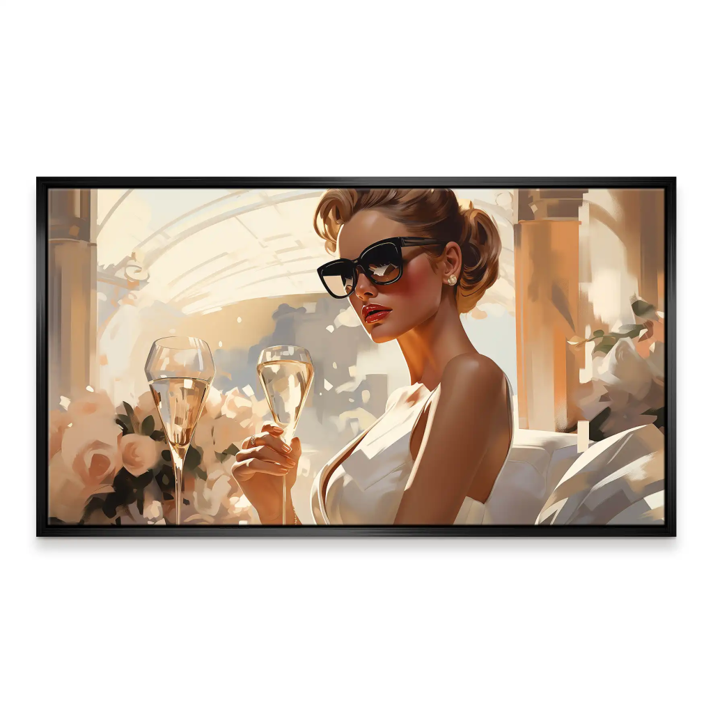 Lifestyle Champagner Style Leinwand Bild INGALERiE