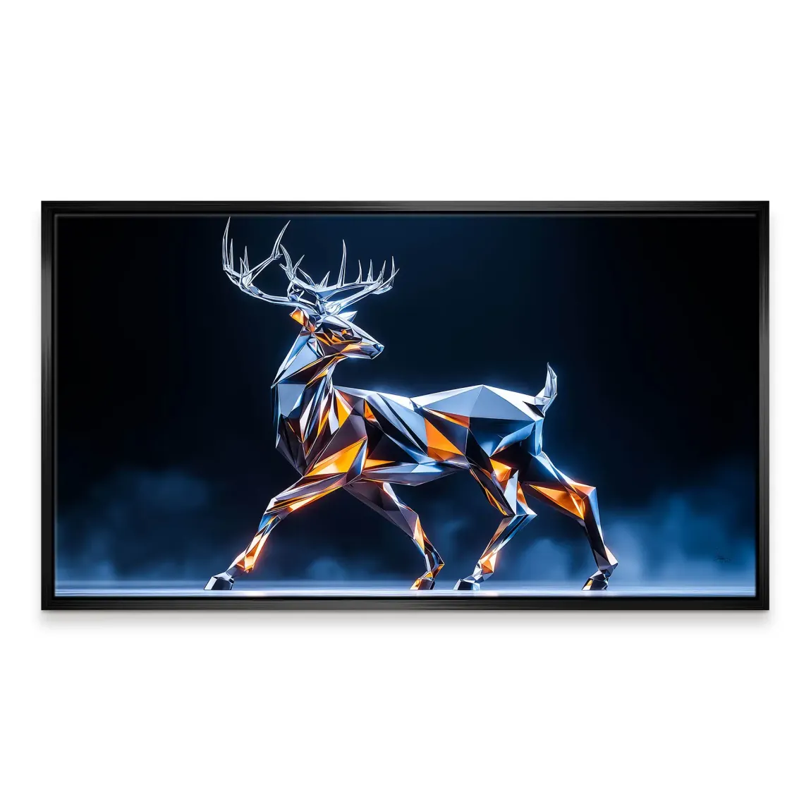 Kristall Hirsch Leinwand Bild