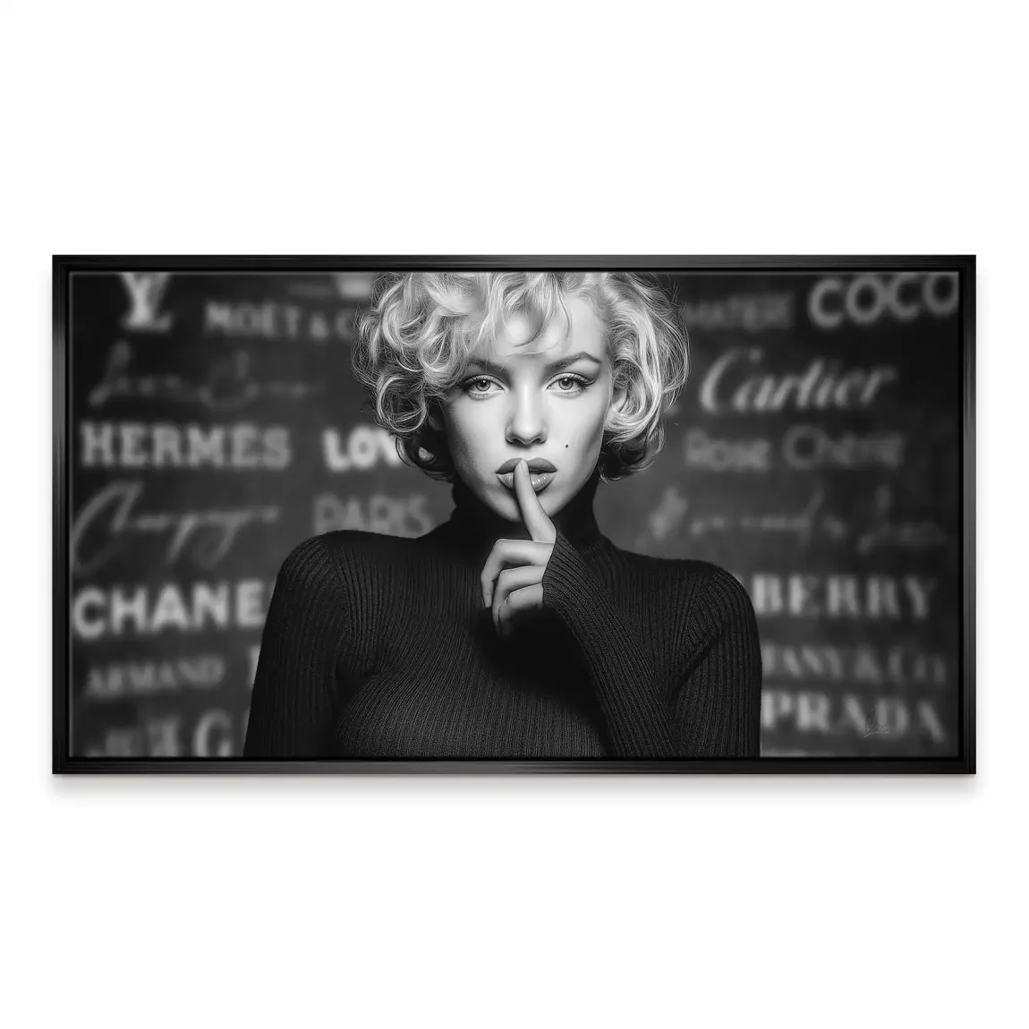 Marilyn Monroe Black Secret Leinwand Bild
