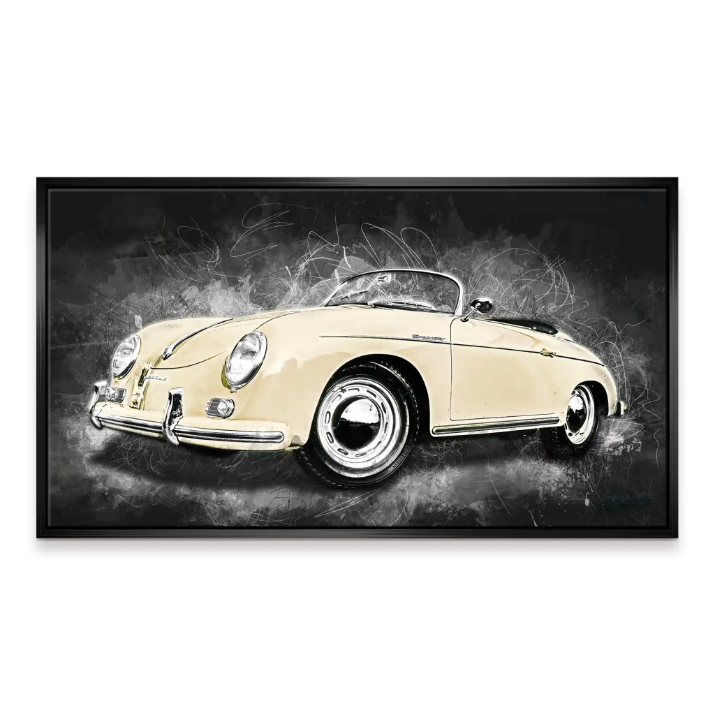 Retro Porsche Speedster Abstrakt Style Leinwand Bild INGALERIE