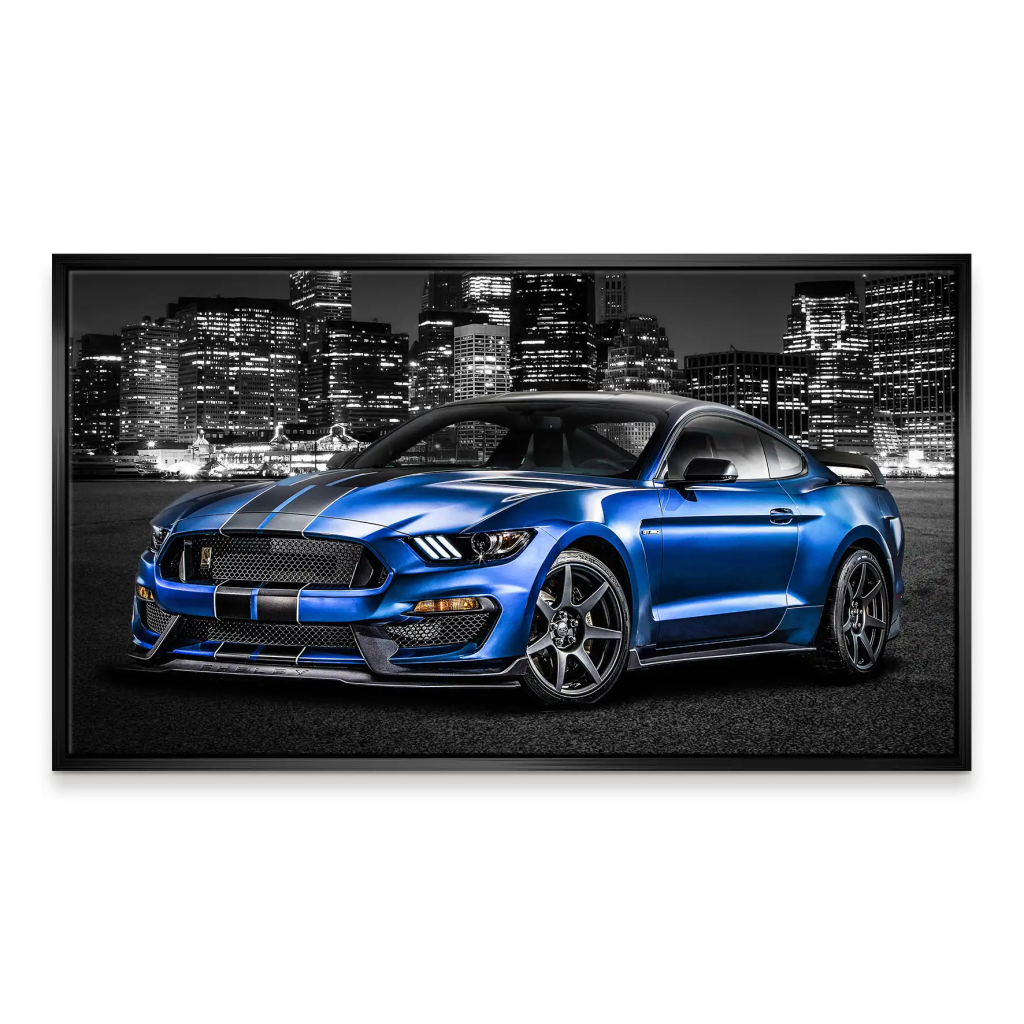 Ford Mustang Blue City Leinwand Bild INGALERIE