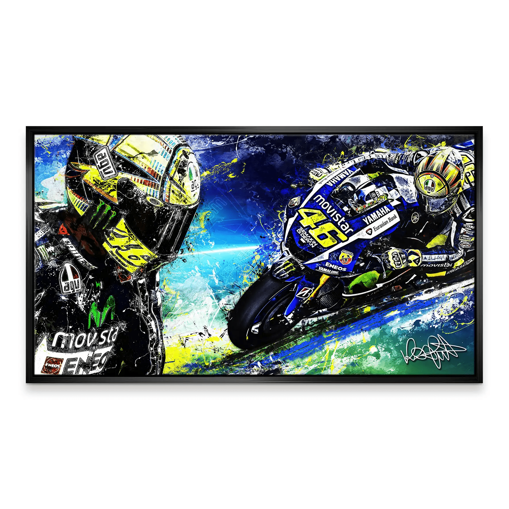 Rossi Moto Art Leinwand Bild INGALERiE