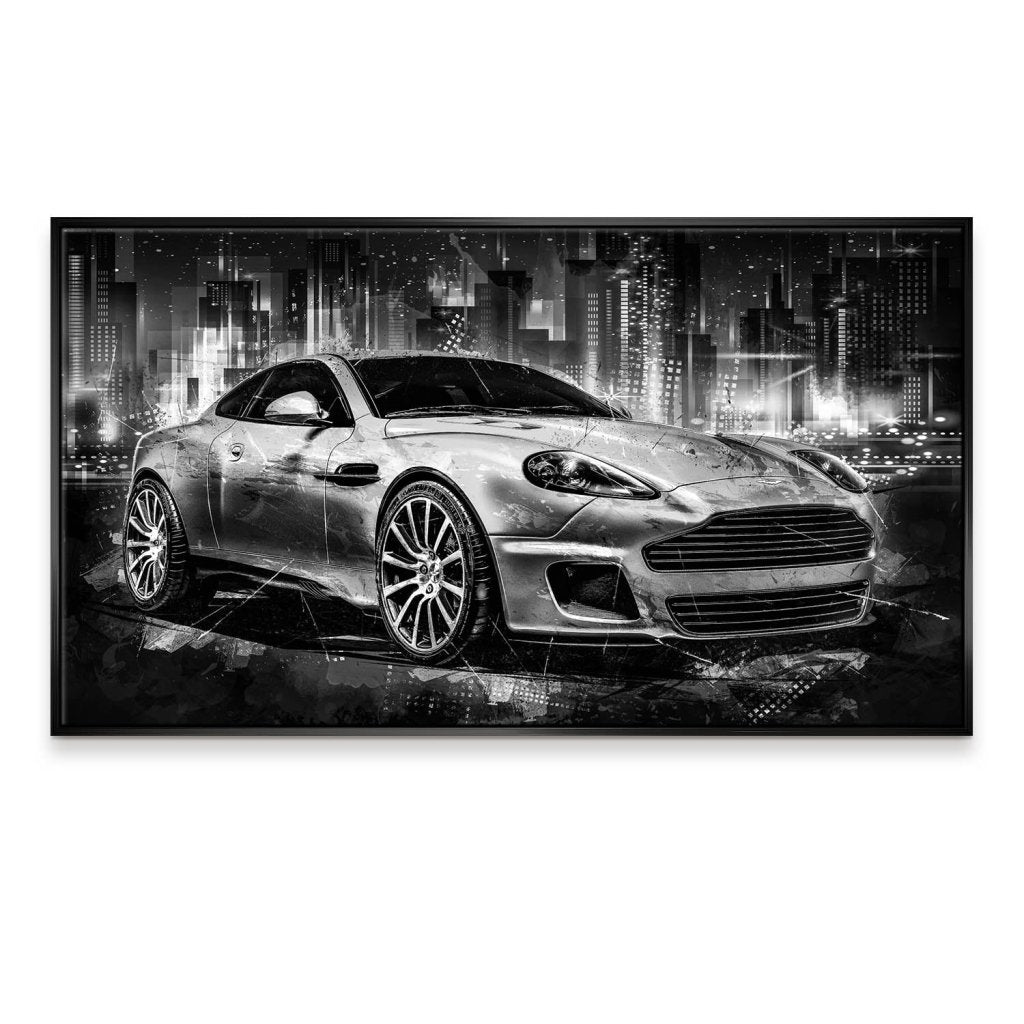 Aston Martin Abstrakt Dark Style Leinwand Bild INGALERIE