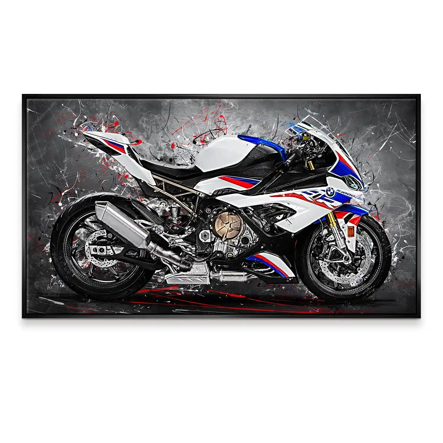 BMW S1000RR Abstrakt Leinwand Bild INGALERIE