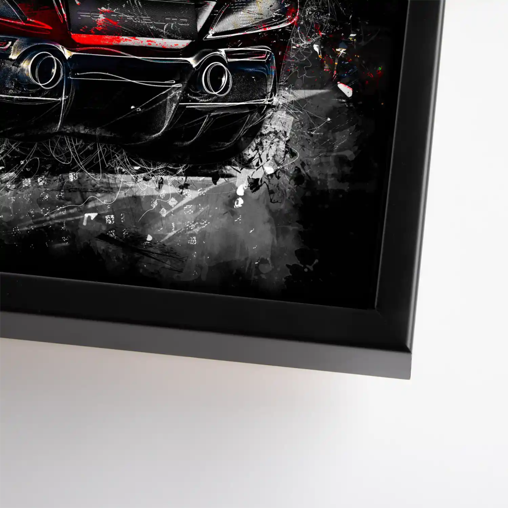 Ferrari F8 Abstrakt Style Leinwand Bild INGALERIE