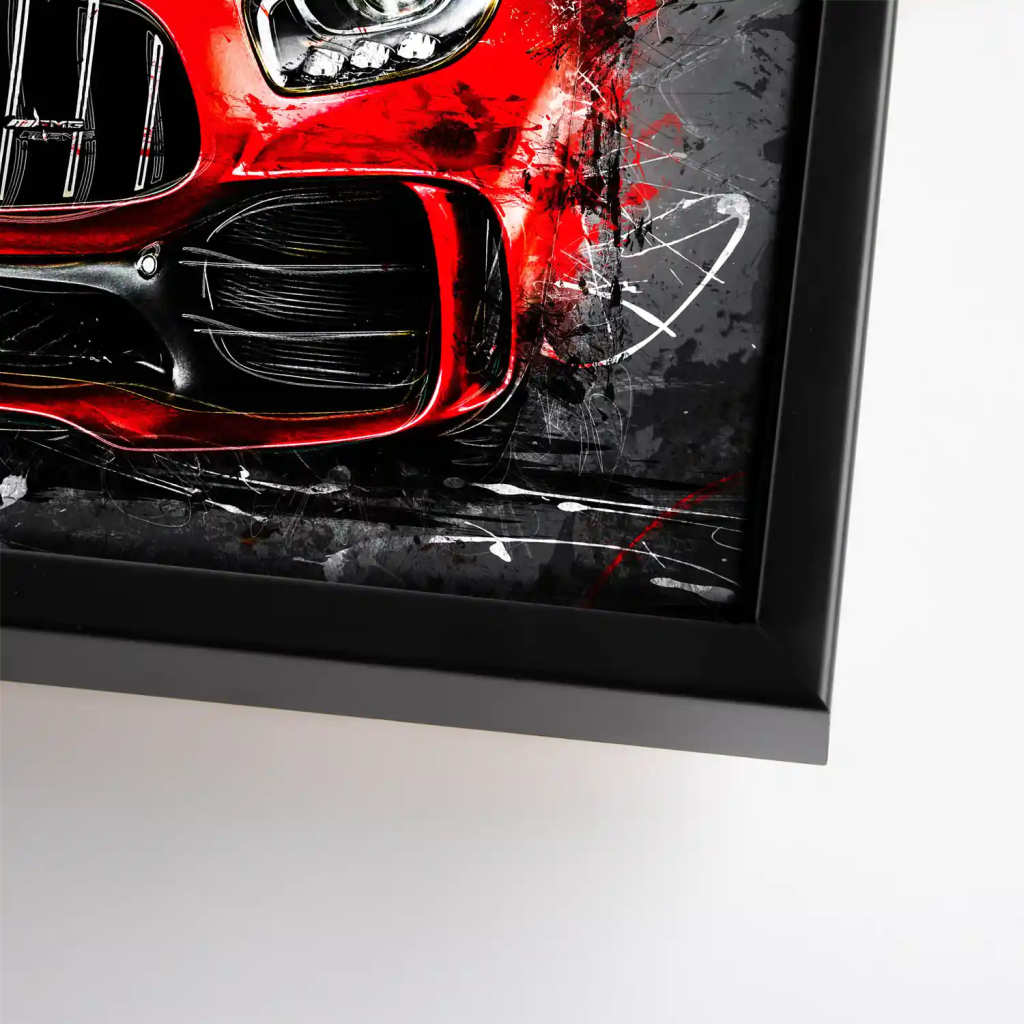 Mercedes AMG GT Abstrakt Rot Leinwand Bild INGALERIE