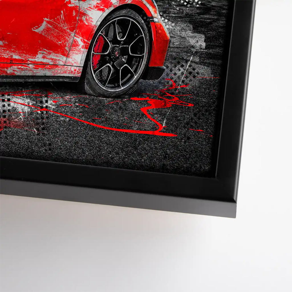 Porsche 911 Turbo Abstrakt Style Leinwand Bild INGALERIE