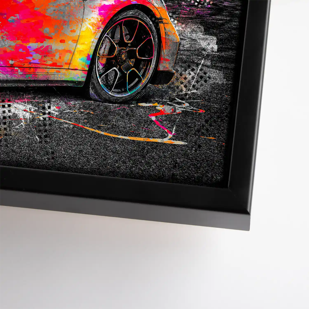 Porsche 911 Turbo Pop Art Style Leinwand Bild INGALERIE