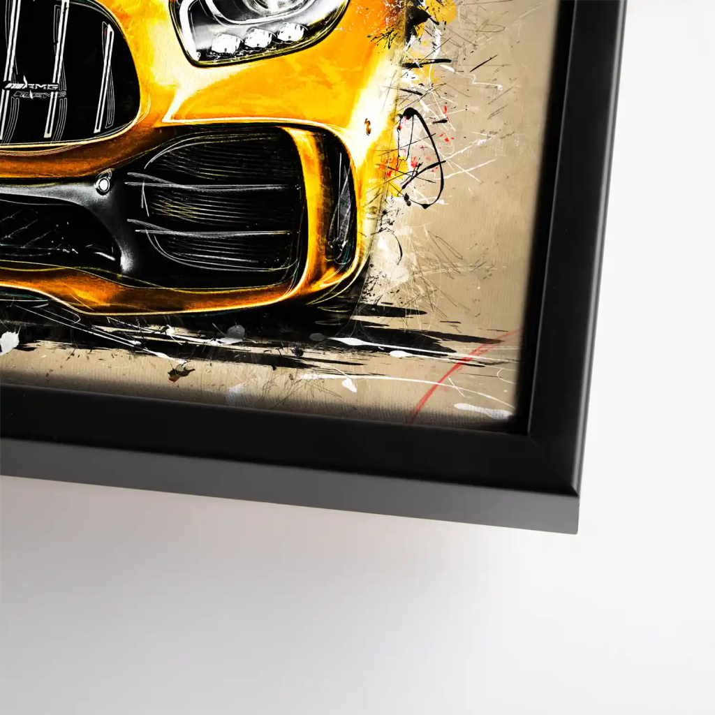 Mercedes AMG GT Retro Style Style Leinwand Bild INGALERIE