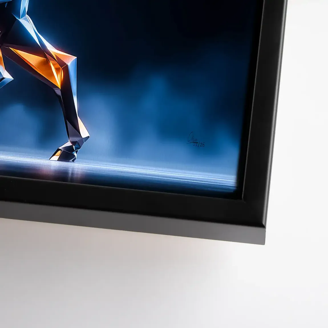 Kristall Hirsch Leinwand Bild