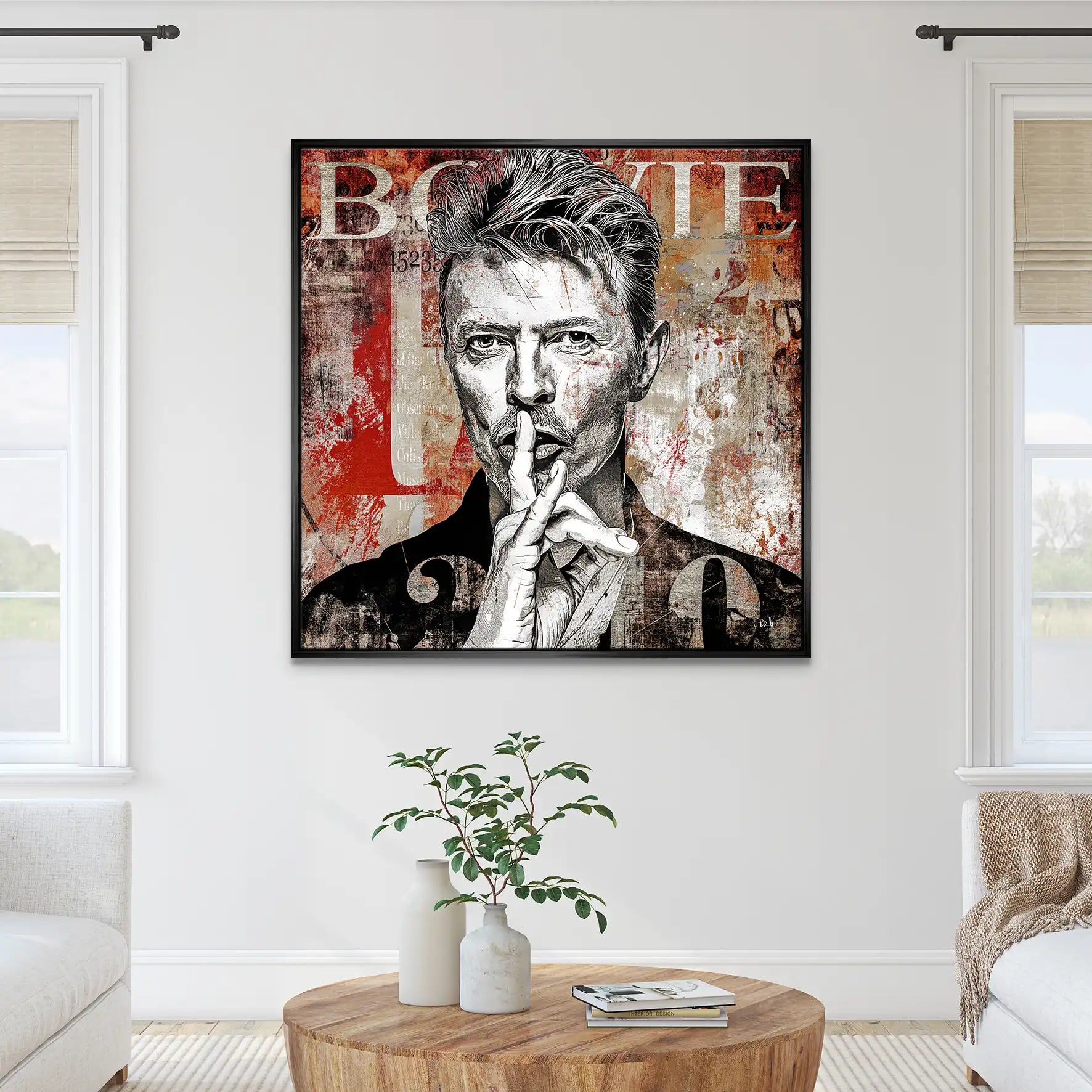 David Bowie Abstrakt Luxury Style Leinwand Bild INGALERIE