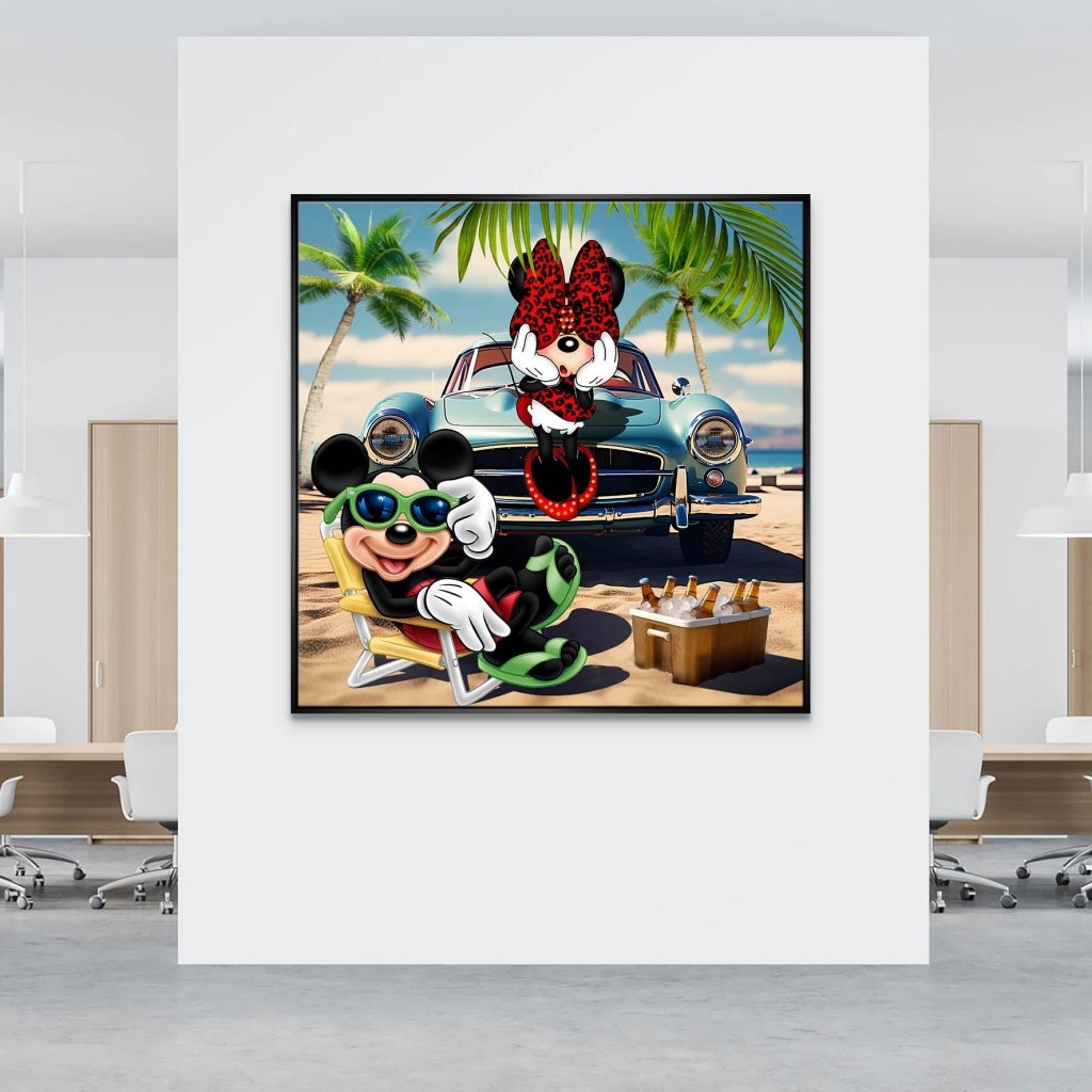 Micky & Minnie Beach Leinwand Bild INGALERIE