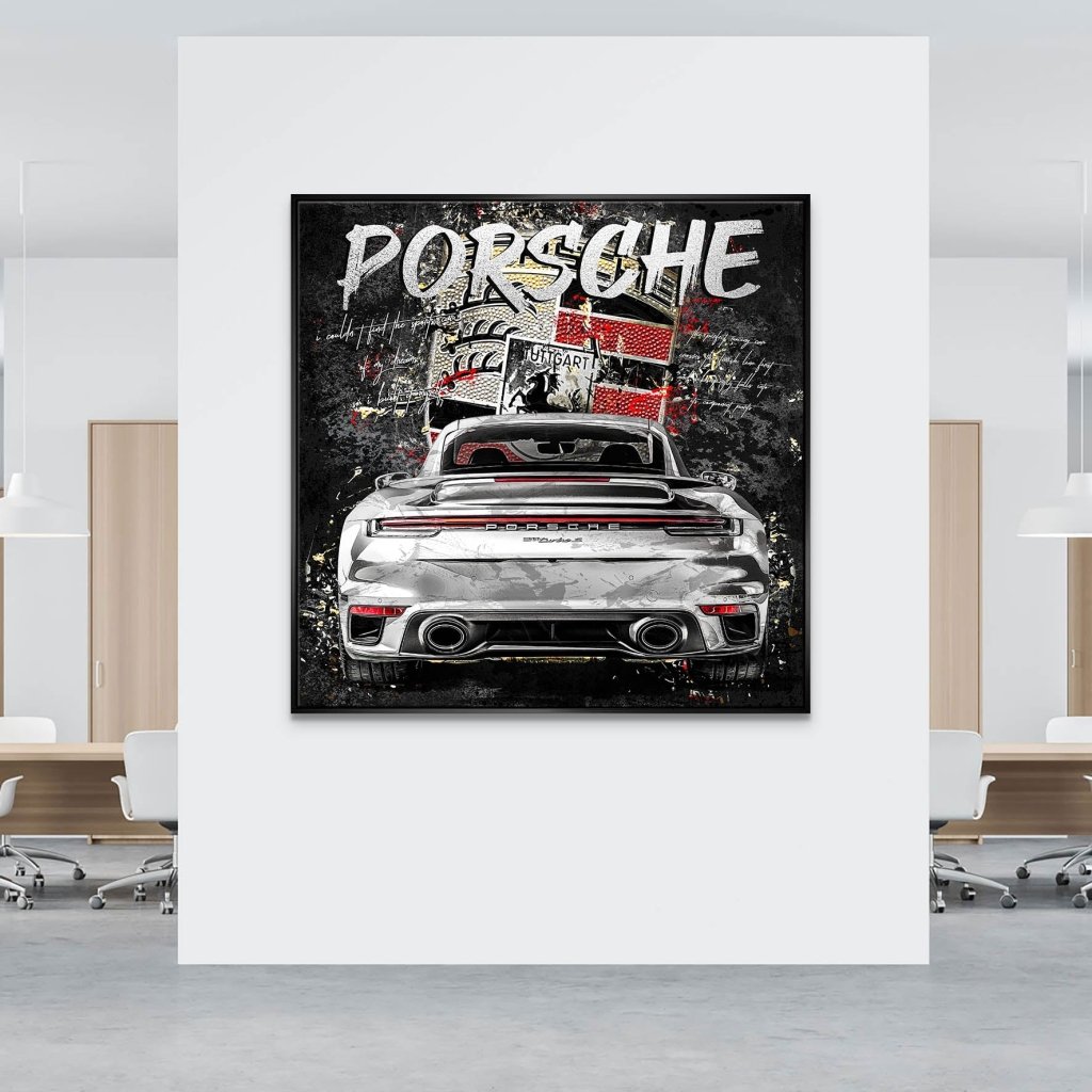 Porsche Turbo Abstrakt Leinwand Bild INGALERIE