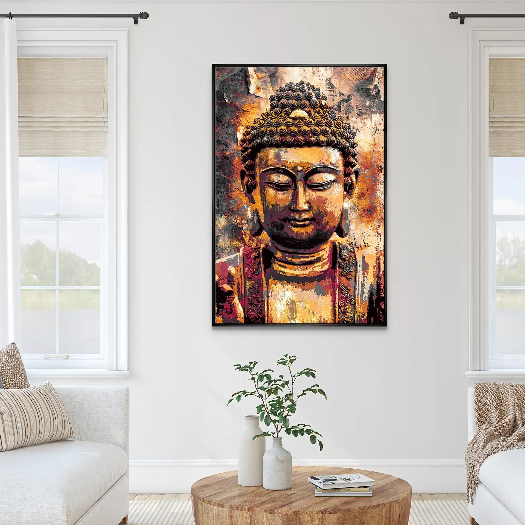 Buddha Vintage Leinwand Bild INGALERIE