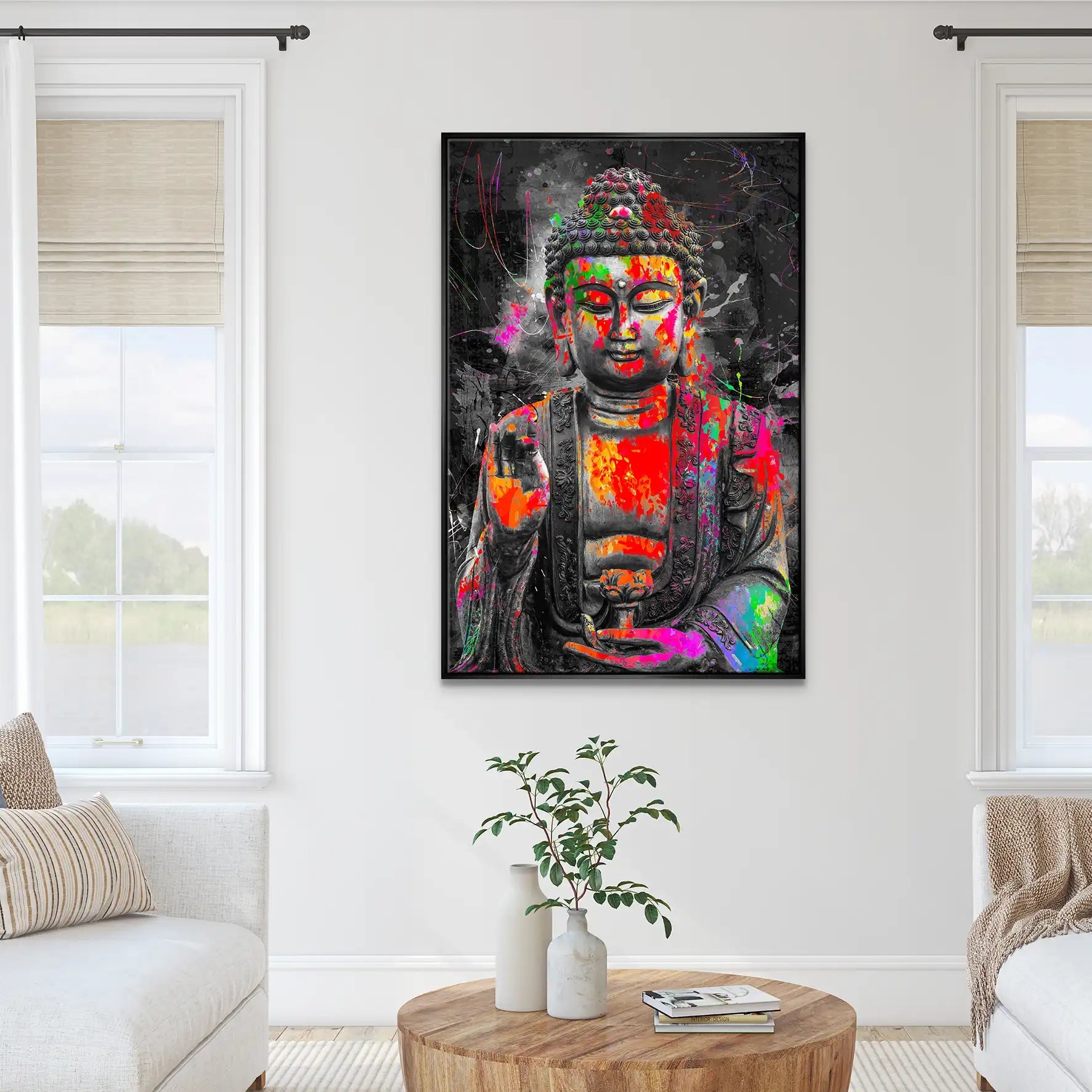 Buddha Pop Art Leinwand Bild INGALERIE