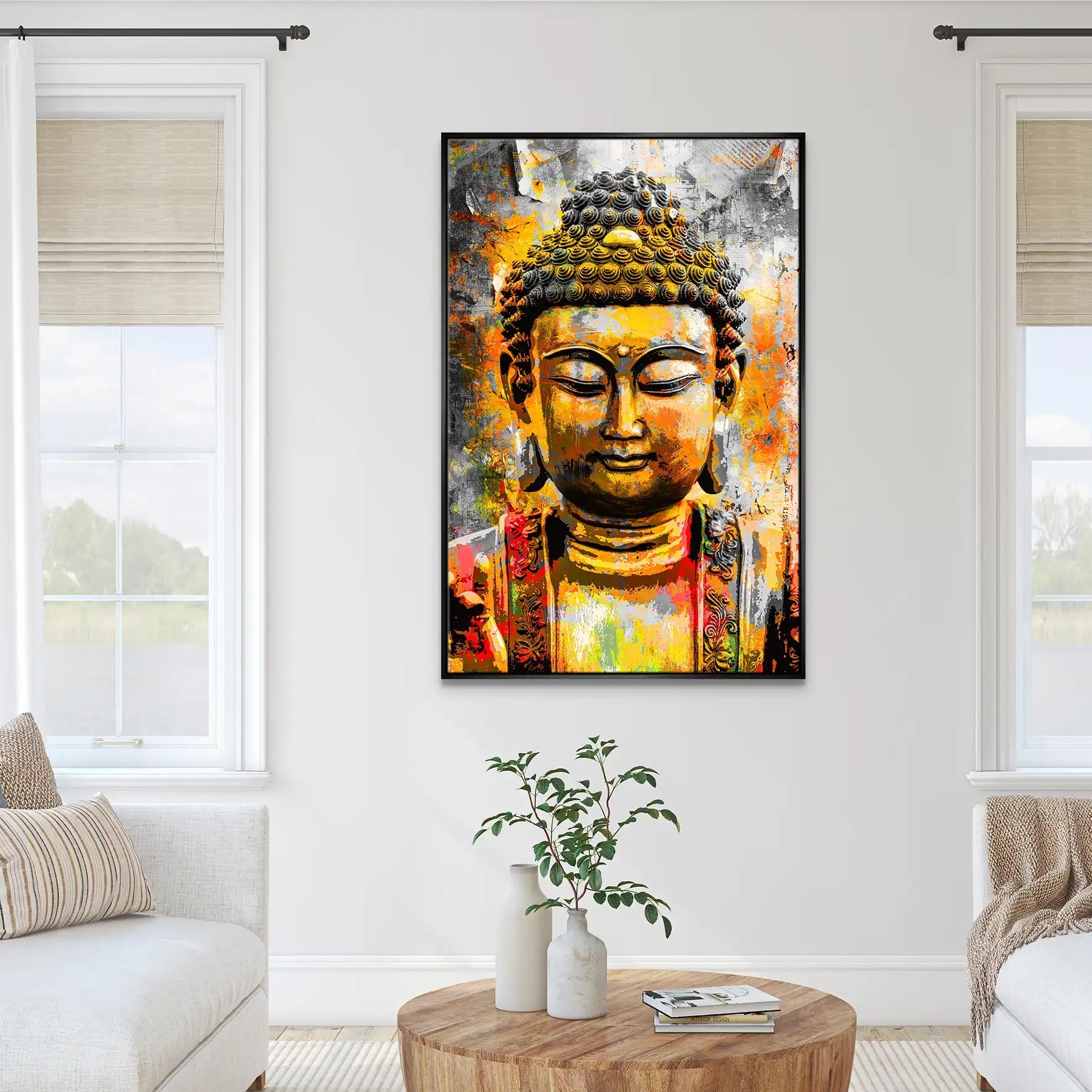 Buddha Boho Style Leinwand Bild INGALERIE