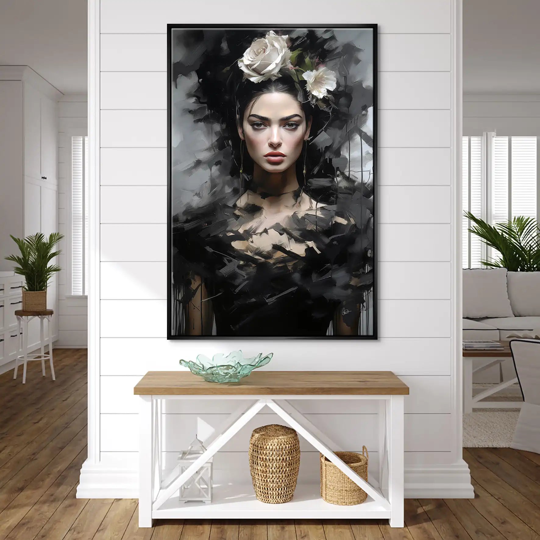 Frida Kahlo Black Art Leinwand Bild INGALERIE