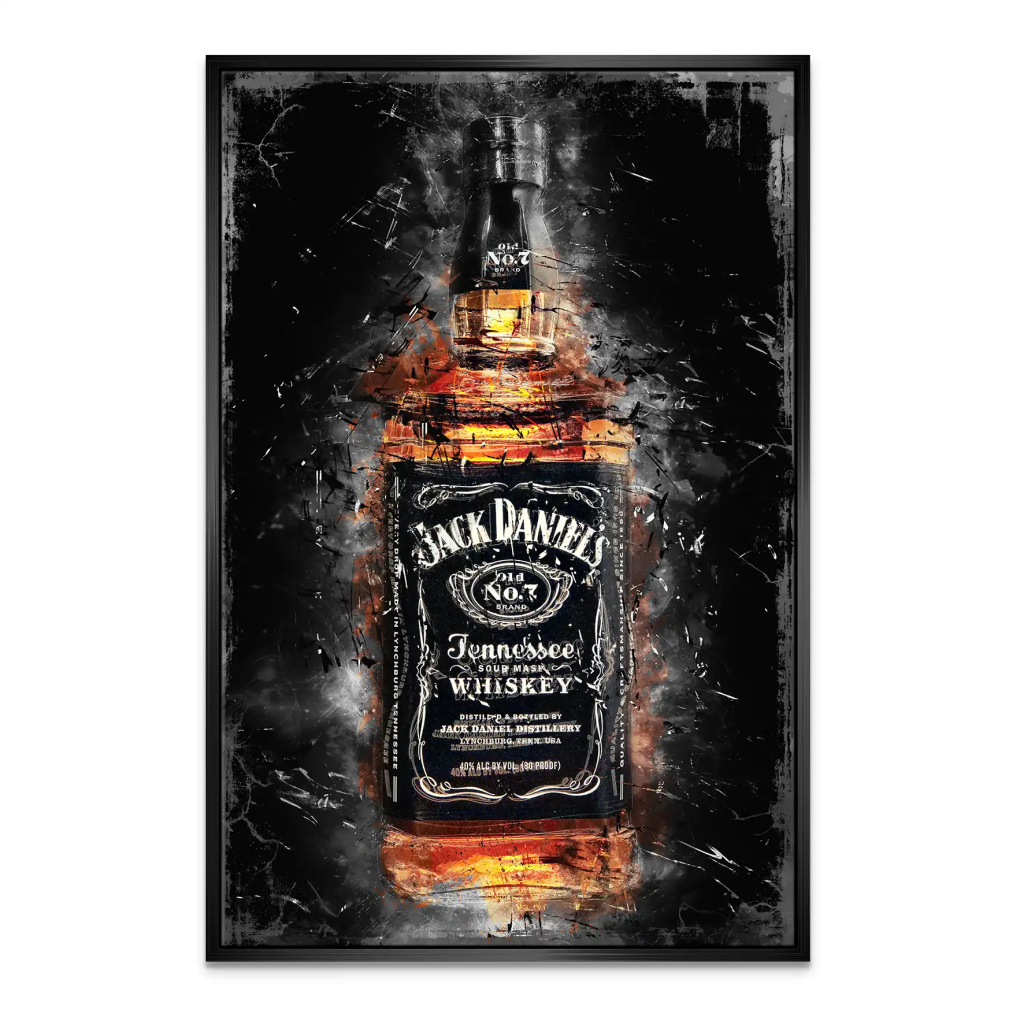 Jack Whisky Abstrakt Leinwand Bild INGALERIE