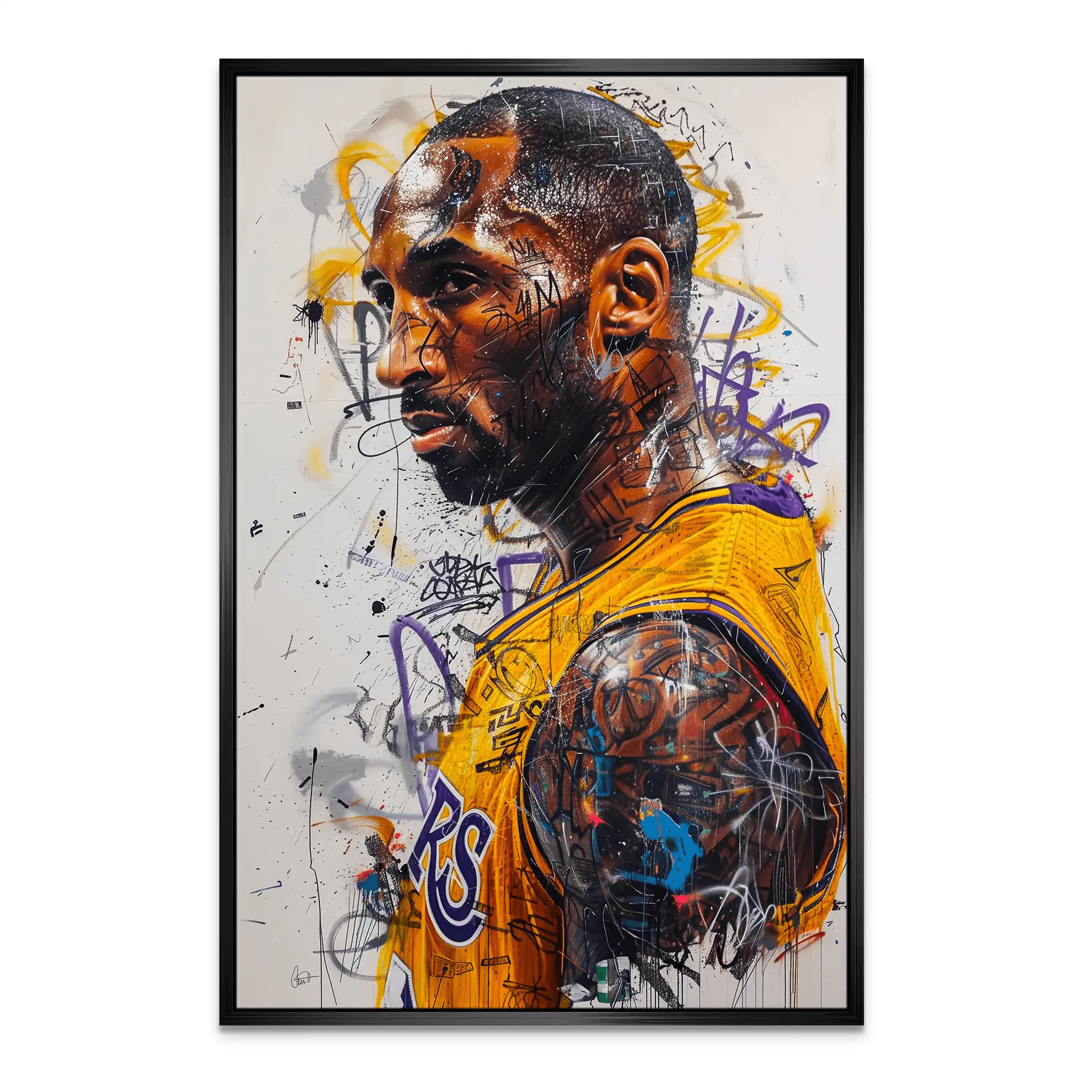 Kobe Basketball Graffiti Leinwand Bild INGALERIE