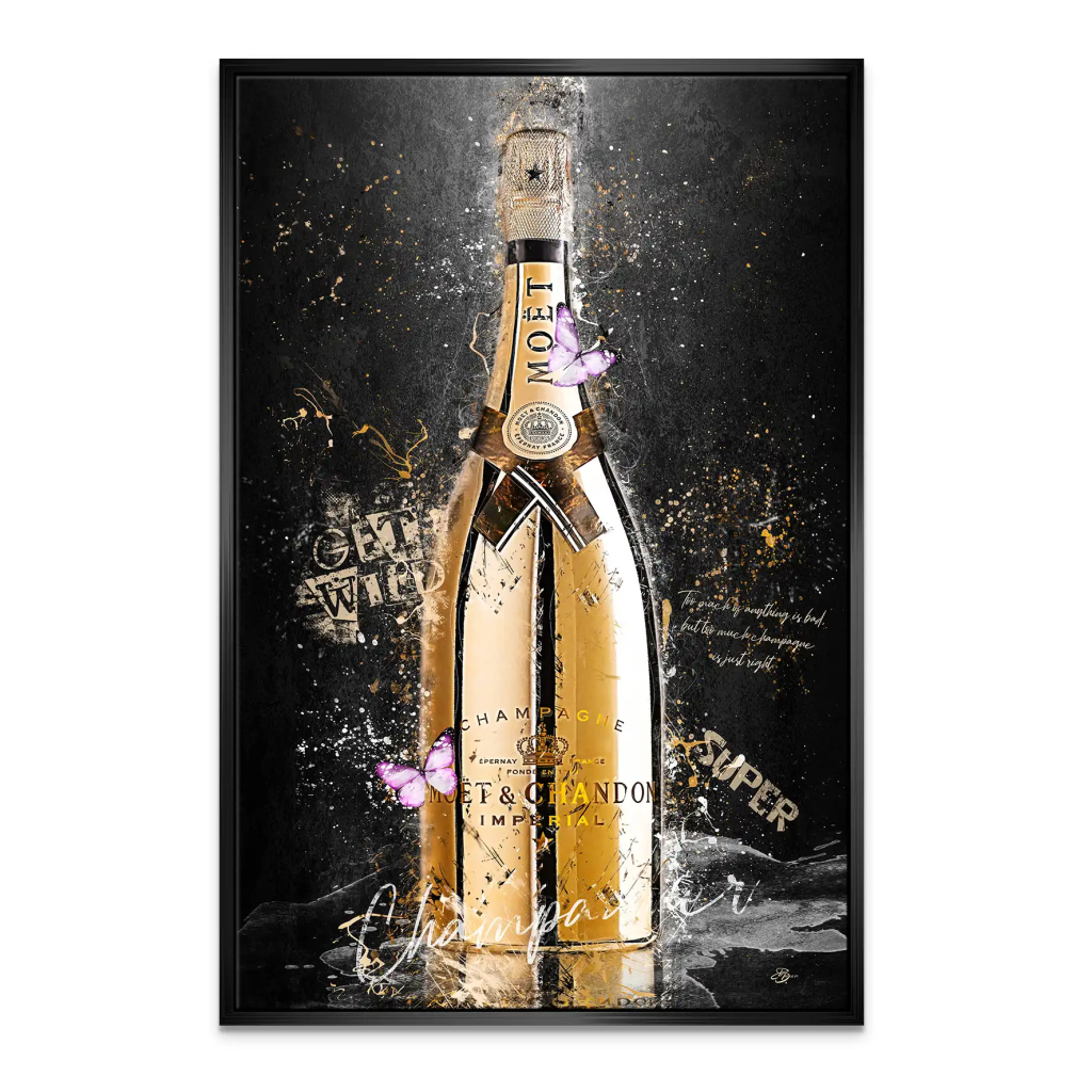 Champagner Leinwand Bild INGALERIE