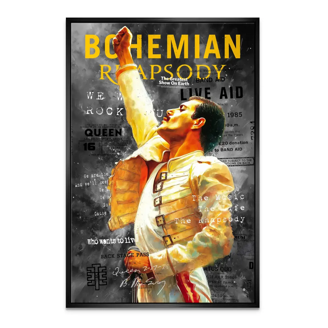 Freddie Mercury Bohemian Leinwand Bild