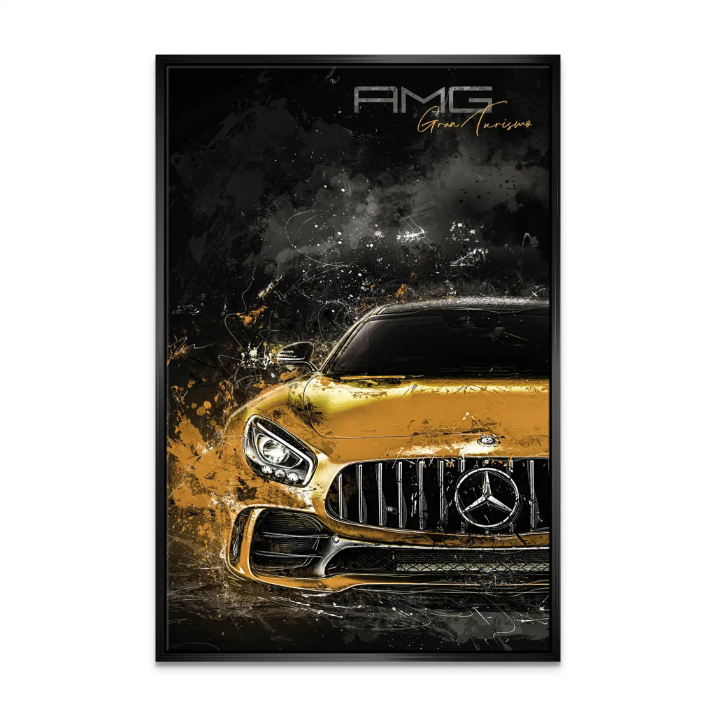 Mercedes AMG GT Modern Style Leinwand Bild INGALERIE