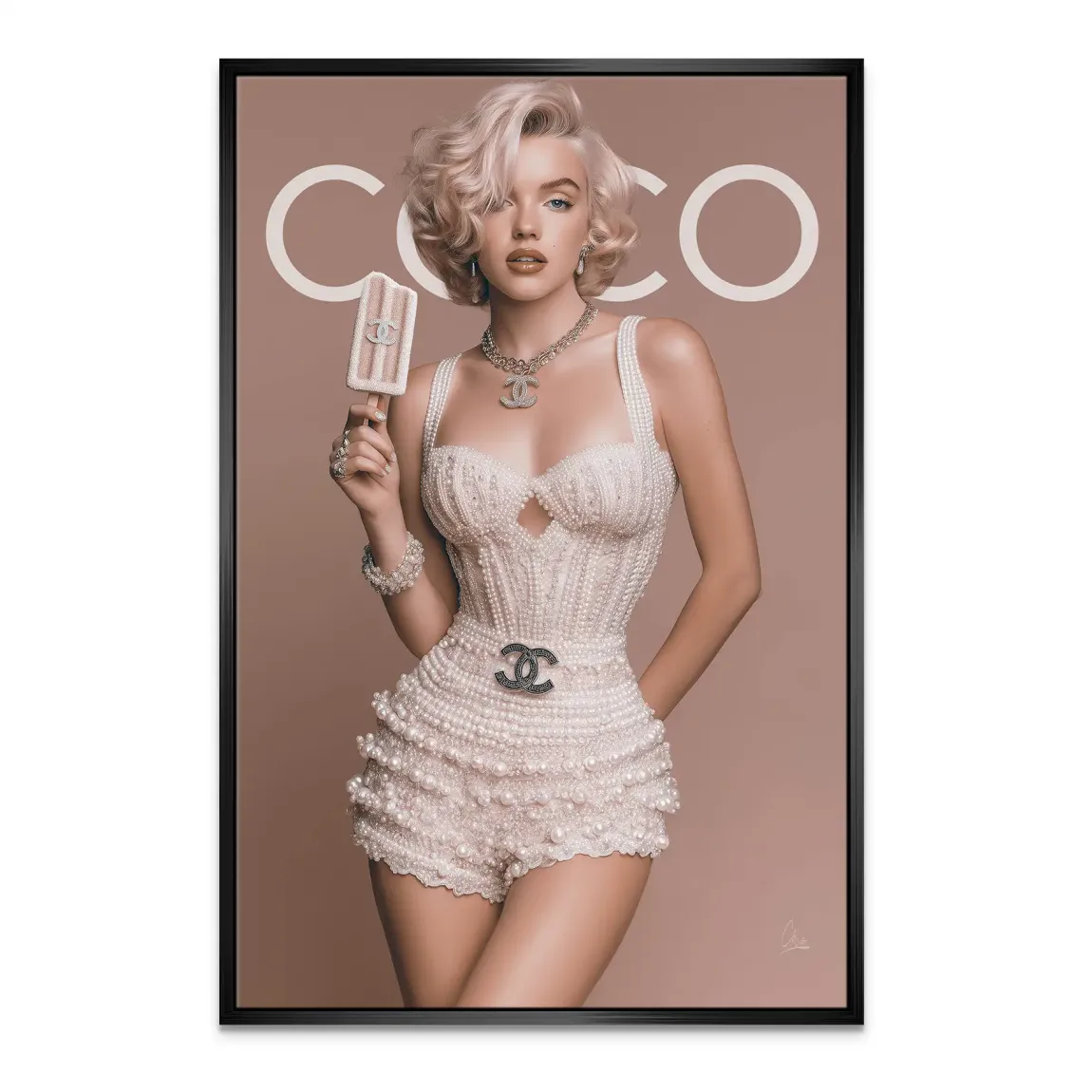 Marilyn Monroe Ice Pearl Leinwand Bild