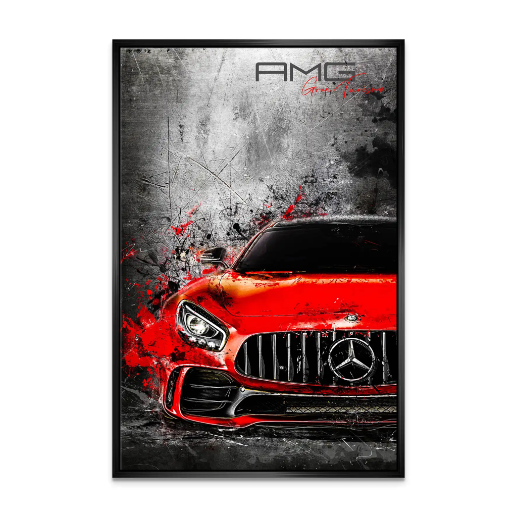 Mercedes AMG GT Red Style Leinwand Bild INGALERIE