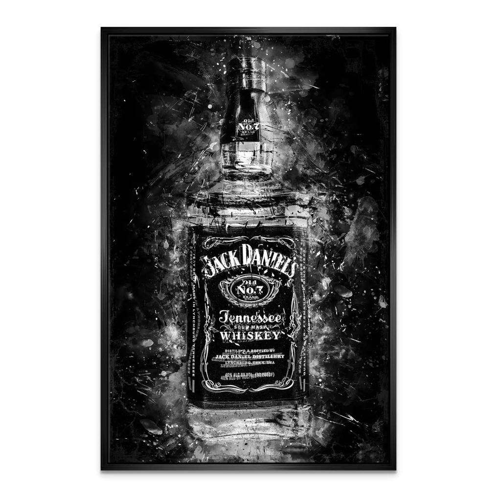 Jack Whisky Abstrakt Dark Leinwand Bild INGALERIE