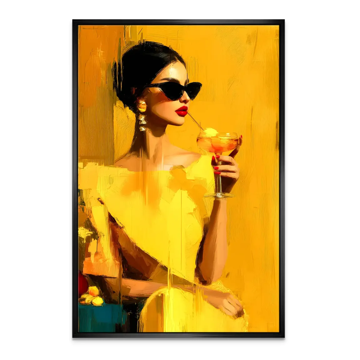 Amber Velvet Elegance Leinwand Bild INGALERIE