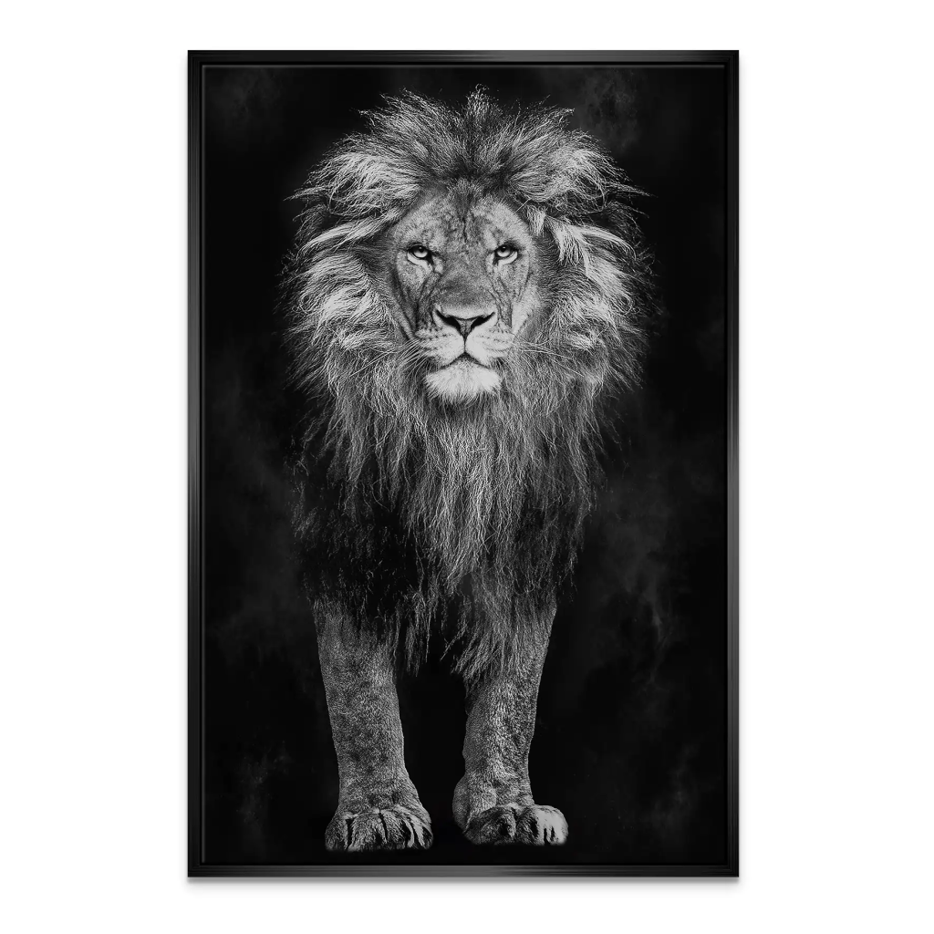 Lion Black Style Leinwand Bild INGALERIE