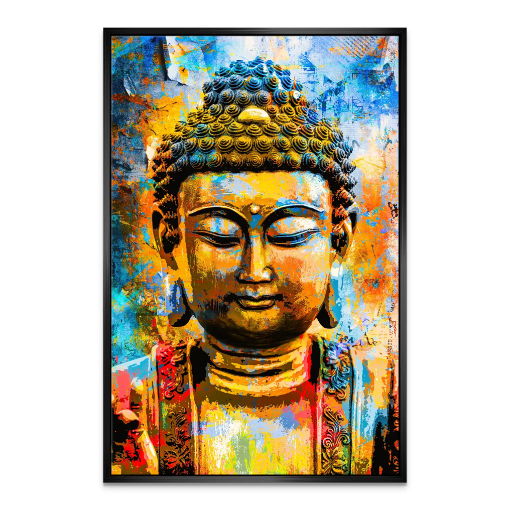 Buddha Color Style Leinwand Bild INGALERIE