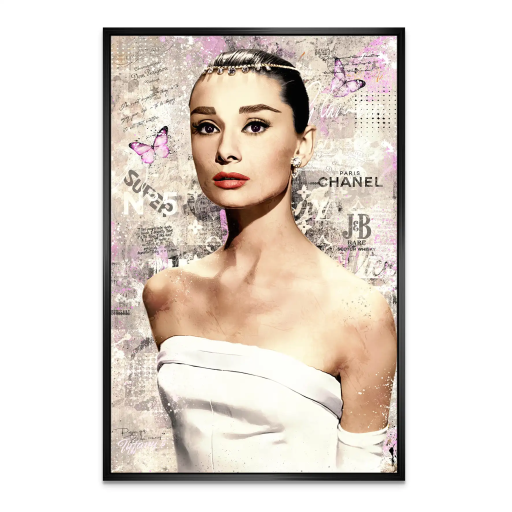 Audrey Hepburn Modern Style Pop Art Leinwand Bild INGALERIE