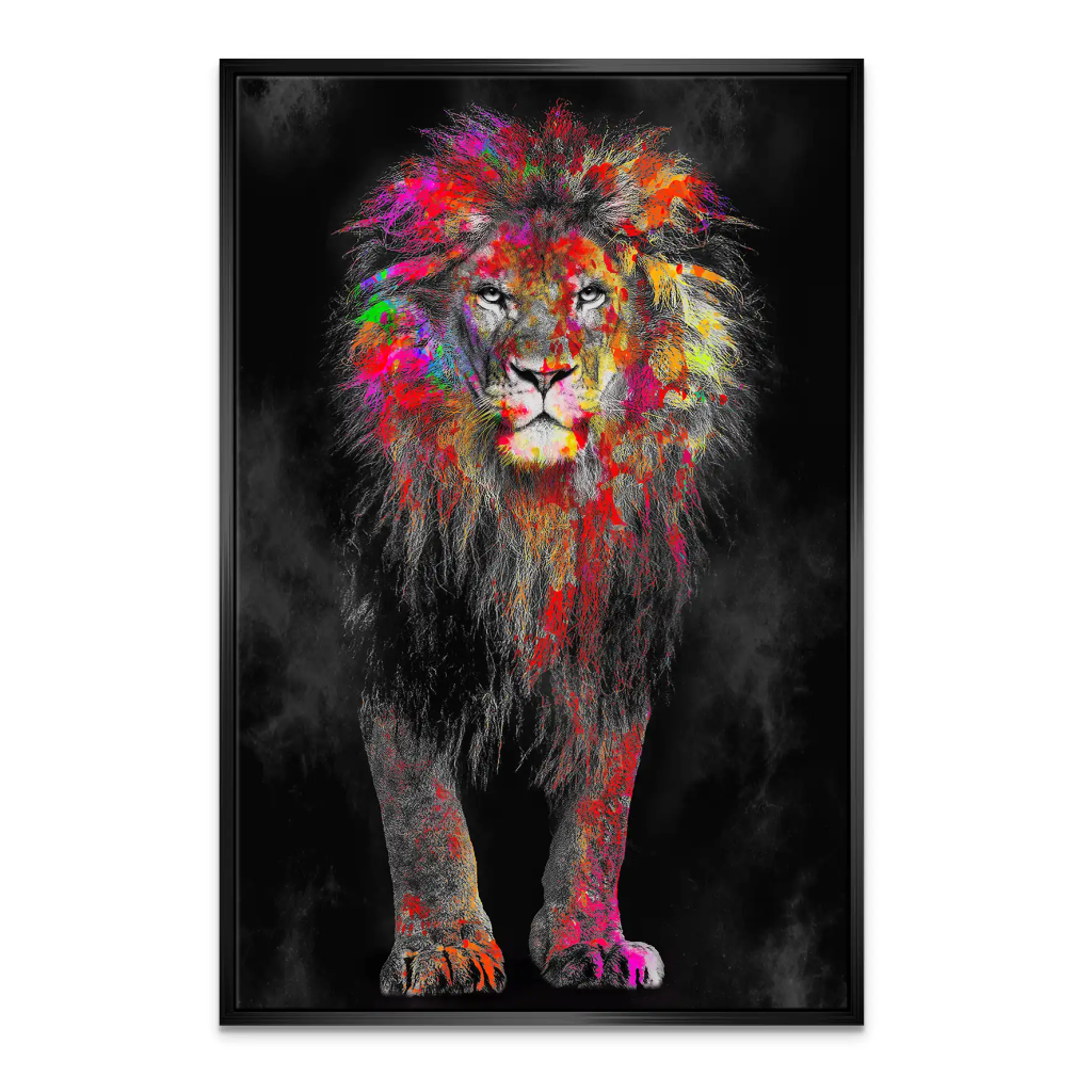 Lion Color Style Leinwand Bild INGALERIE