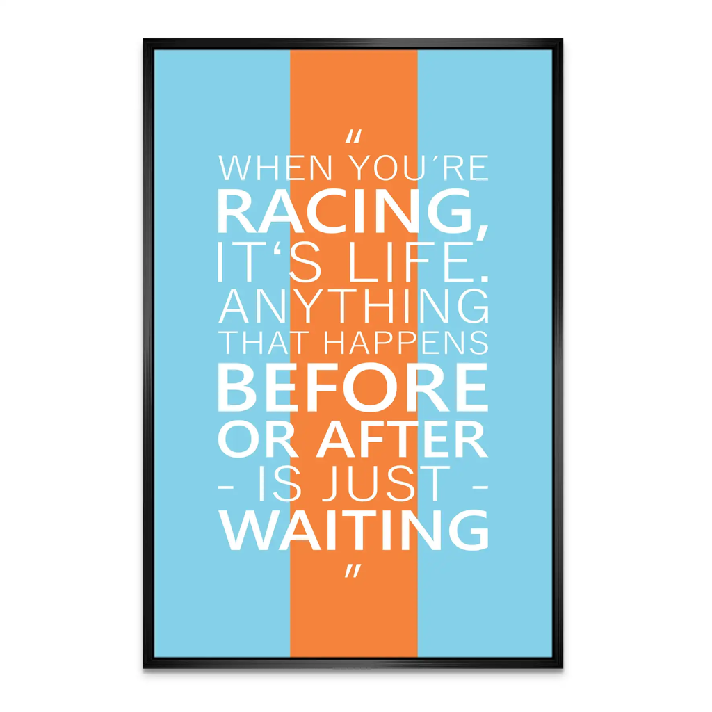 Racing Is Life Leinwand Bild INGALERIE