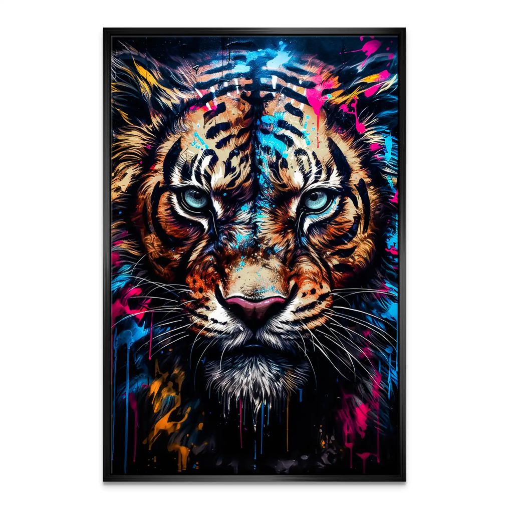 Tiger Abstrakt Style Leinwand Bild INGALERIE