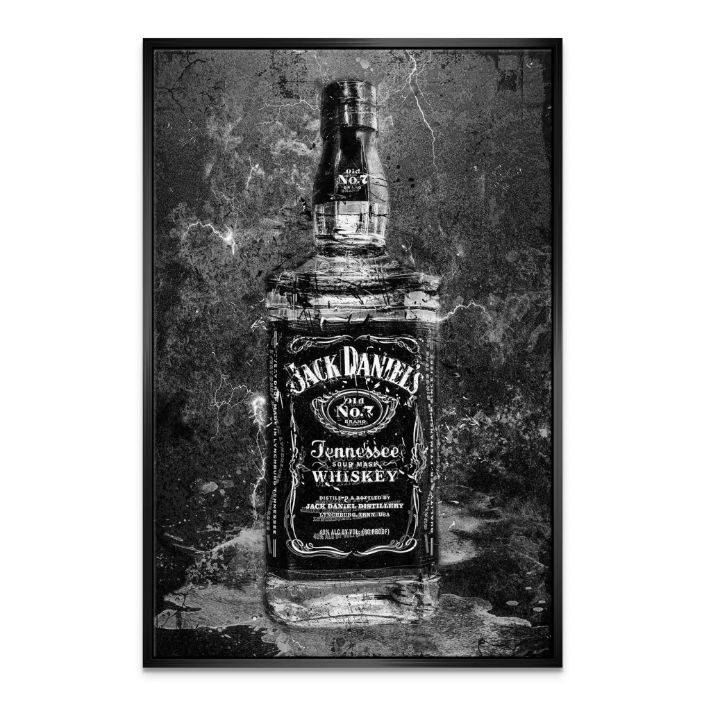 Jack Whisky Black Style Leinwand Bild INGALERIE