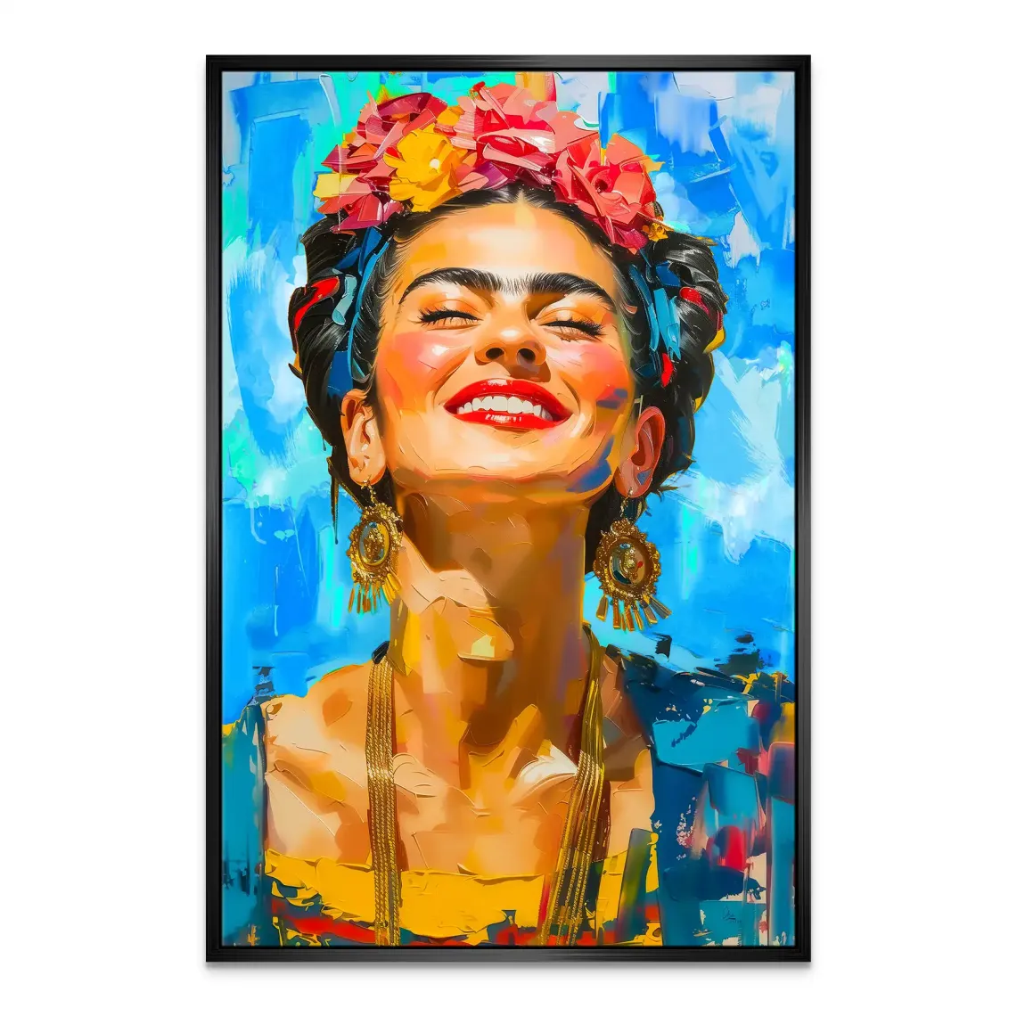 Frida buntes Leben Leinwand Bild
