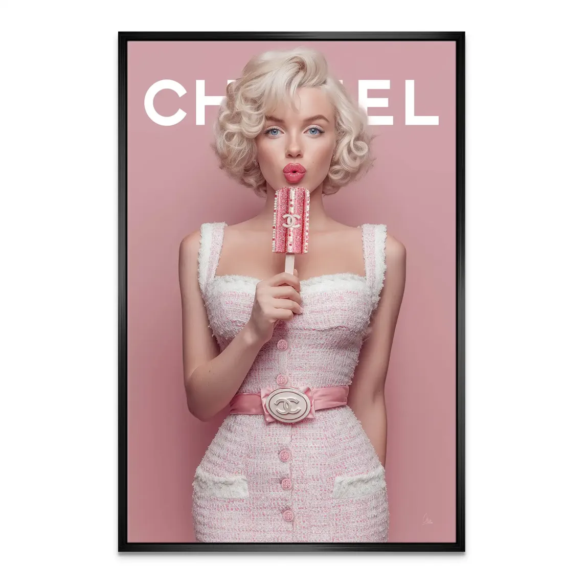 Pink Delight Marilyn Monroe Leinwand Bild